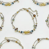 Pulseras de cuentas checas antiguas